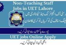 Non-Teaching Staff Jobs in UET